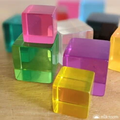 Papoose | Phatt Lucite Cubes | 10 Pieces With Tray -Simple Play Stories Papoose Phatt Lucite Cubes 6