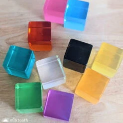 Papoose | Phatt Lucite Cubes | 10 Pieces With Tray -Simple Play Stories Papoose Phatt Lucite Cubes 7