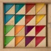 Papoose | Wood & Lucite Small Triangles | 32 Pieces With Tray