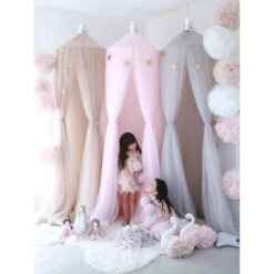 Spinkie Baby | Princess Canopy | Pink -Simple Play Stories Spinkie Baby Dreamy Princess Canopy Nude Grey Pink Extra Long Tulle 0b1561fd f990 46c3 bc89 ad304d29ce3e