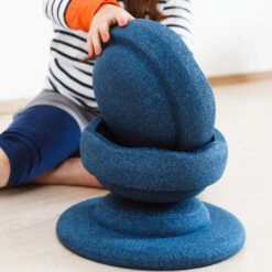 Stapelstein | Balance Board Dark Blue -Simple Play Stories Stapelstein Board Dark Blue Stacking Stones