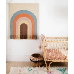OYOY | Follow The Rainbow Wall Rug -Simple Play Stories Three Birds Renovations Milk Tooth OYOY Rainbow Wall Rug sml