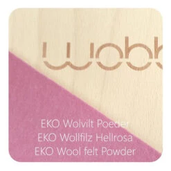 Wobbel Board Original | Powder Pink Wool Felt -Simple Play Stories Wobbel Board Balance Wooden Toy Original Powder Pink Felt 3