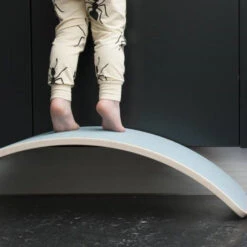 Wobbel Board Original | Sky Blue Wool Felt -Simple Play Stories Wobbel Board Balance Wooden Toy Original Sky Blue Felt 2