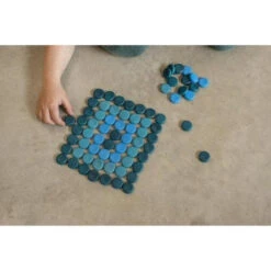 Grapat | Mandala | Blue Coins 36 Pieces -Simple Play Stories grapat mandala blue coins wooden toy set 4