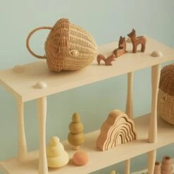 Olli Ella | Rattan Acorn Basket -Simple Play Stories olli ella acorn basket bag