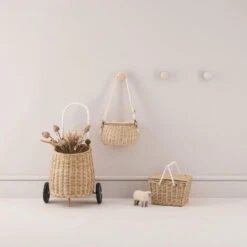 Olli Ella | Luggy Basket | Straw -Simple Play Stories olli ella straw luggy minichari piki basket