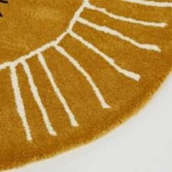 OYOY | Floor Rug | Lion -Simple Play Stories oyoy living design lion floor rug mustard close up