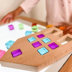 Papoose | Lucite Cubes 16 Bright Blocks With Tray -Simple Play Stories playdaysinperth for Milk Tooth Papoose Dutch Wood Houses Lucite Cubes d8403856 7505 46f8 809f 796615635a62