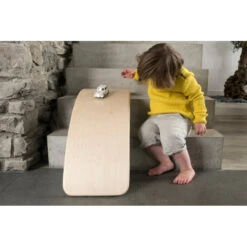 Wobbel Board Original | Mouse Grey Wool Felt -Simple Play Stories wobbel board rock balance wooden play equipment 3 e330c1f6 5fc2 4299 8af6 e3ebec29e0dd