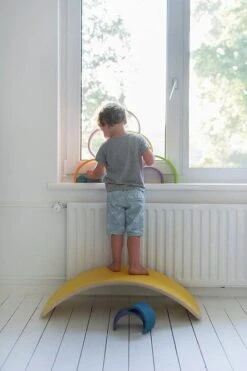 Wobbel Board Original | Mustard Wool Felt 11 Wobbel Board Original | Mustard Wool Felt -Simple Play Stories wobbel original with wool felt mustard 4